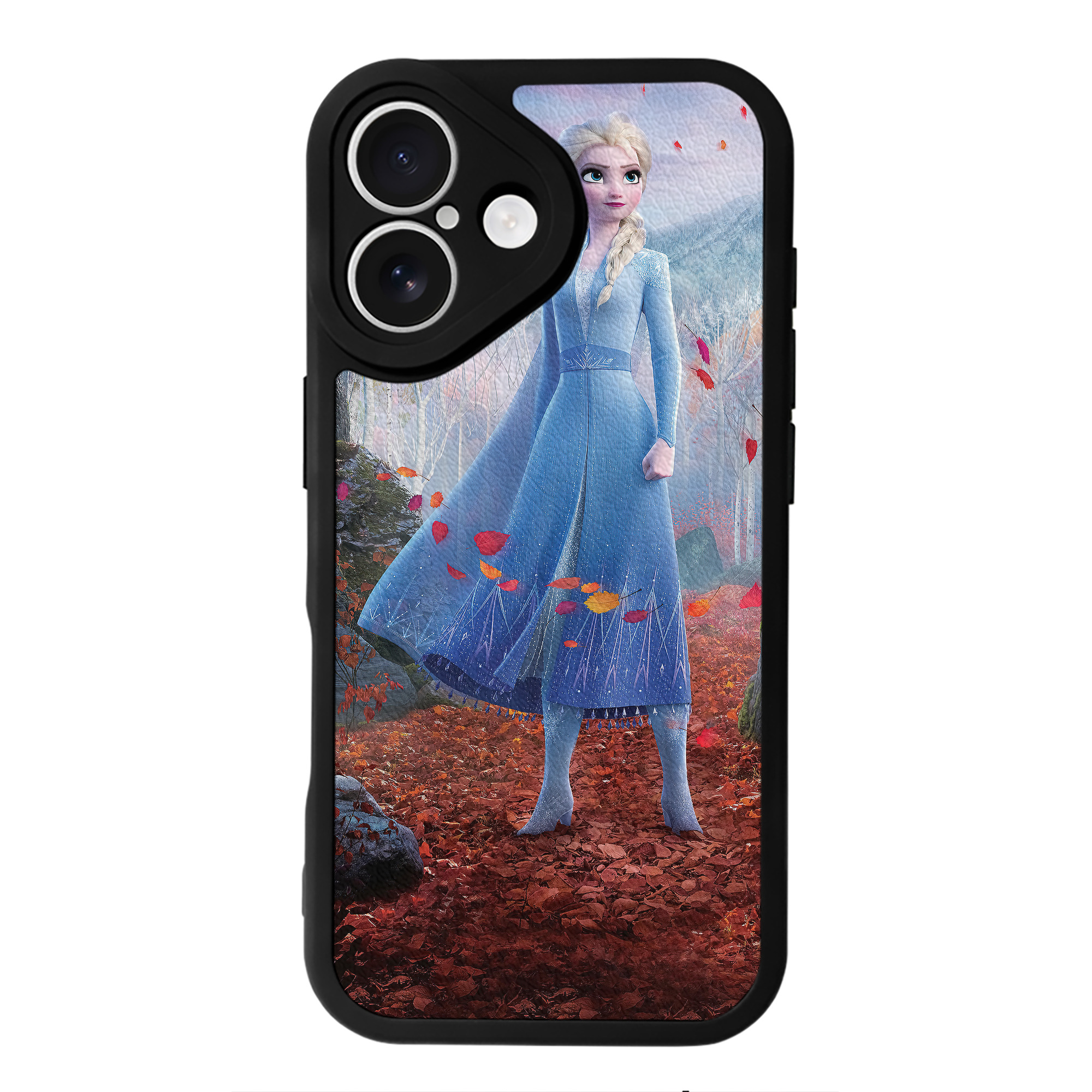（画像用） アナと雪の女王 アンナ エルサ Frozen Anna Elsa 【iPhone 16シリーズ対応】シリコンスマホケース（レザー調） 材質：シリコン